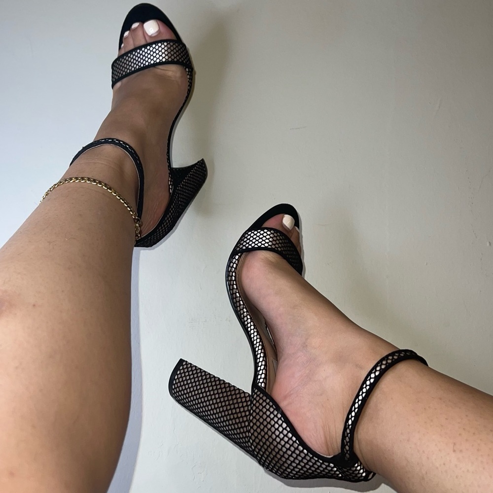 Mesh Chunky Heel - image 6